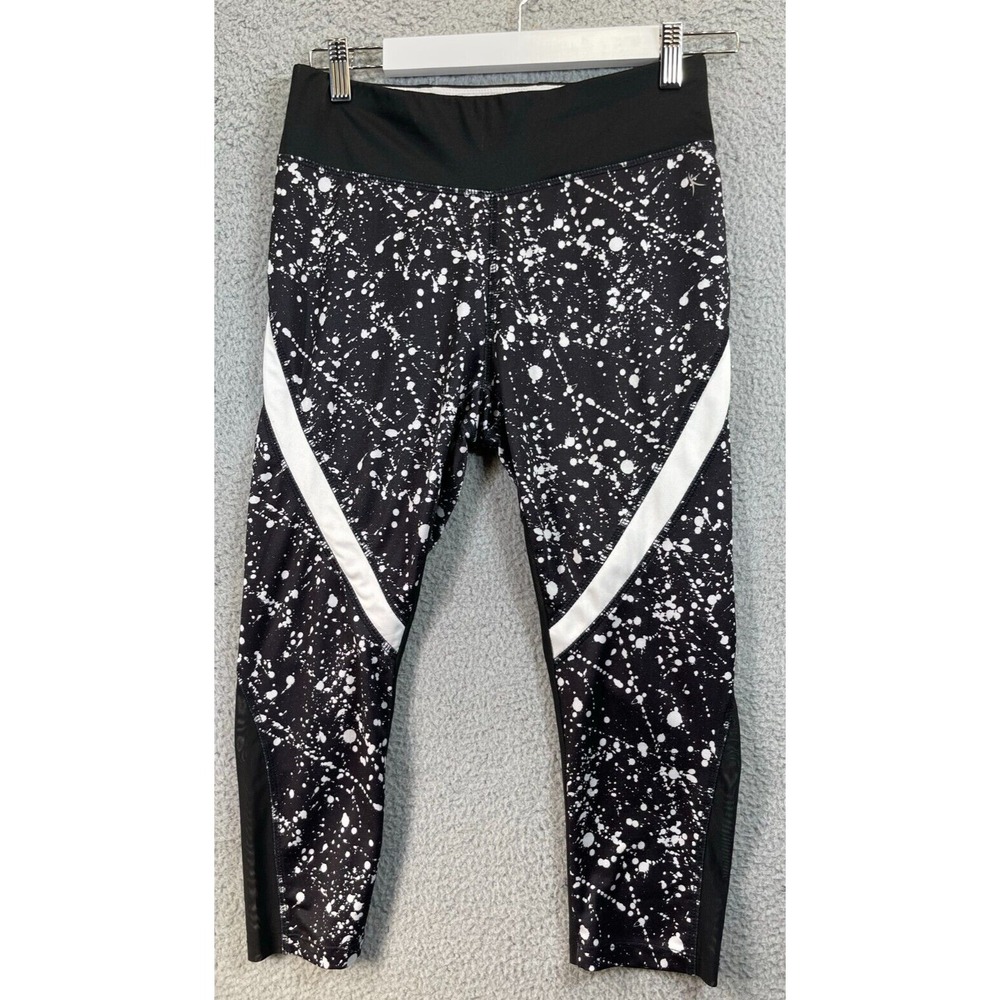 Danskin Yoga Leggings/Pants Capri Size S/CH (4-6) Black/ White Now
